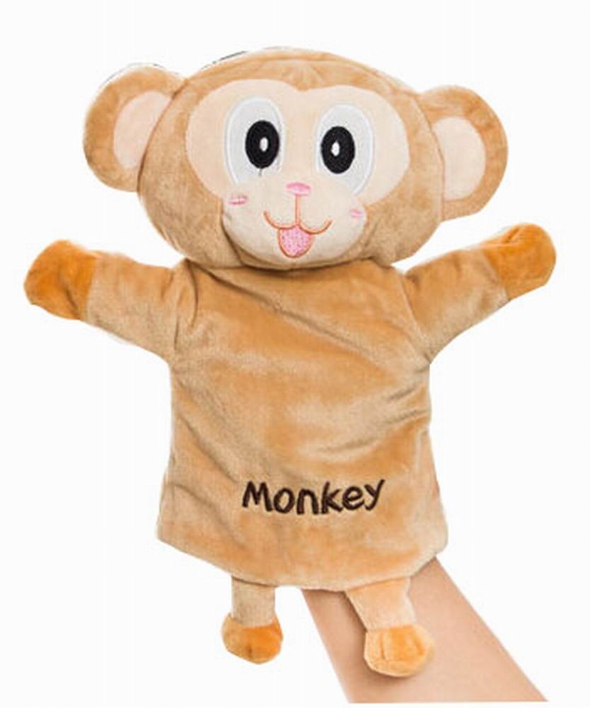 Plush Animal Hand Puppets Funny Toys for Kids, Monkey A