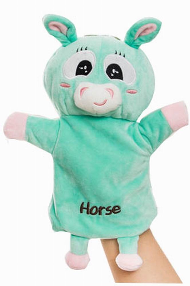 Plush Animal Hand Puppets Funny Toys for Kids, Horse