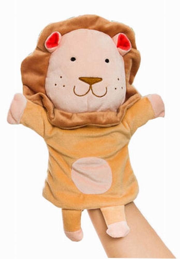 Plush Animal Hand Puppets Funny Toys for Kids, Lion