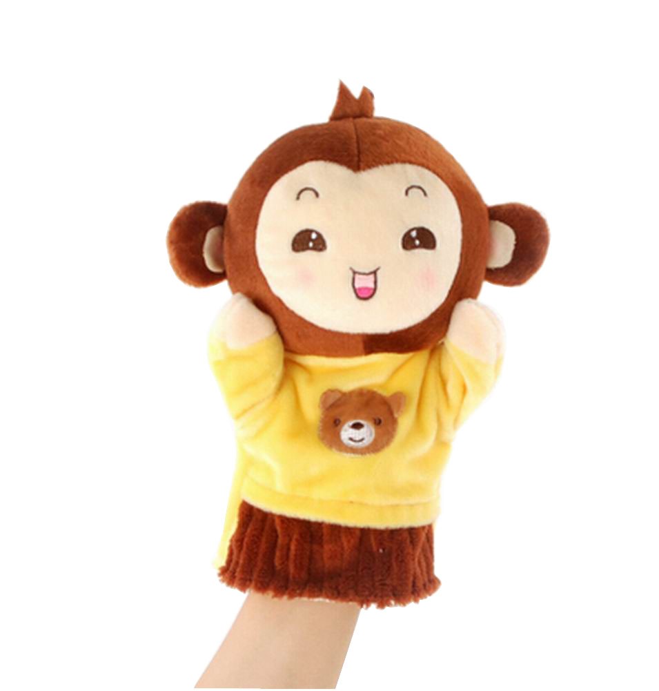 Soft Plush Cute Animal Babies Children Hand Puppet Toys Gift Little Monkey