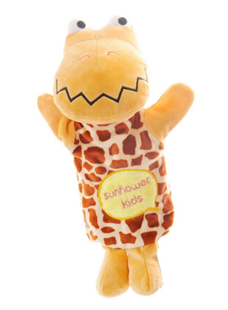 Soft Plush Cute Animal Babies Children Hand Puppet Toys Gift Hippo Yellow
