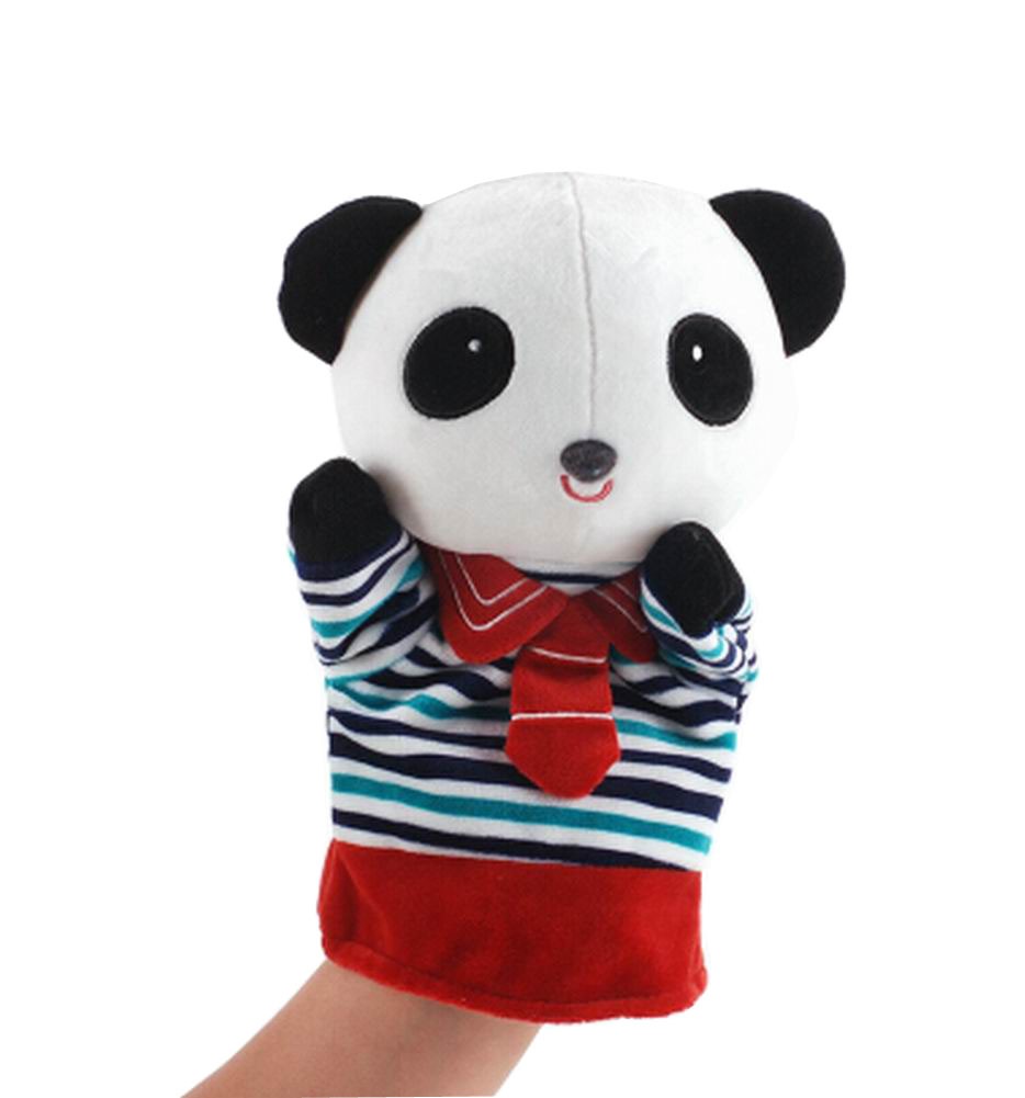 Soft Plush Cute Animal Babies Children Hand Puppet Toys Panda Red