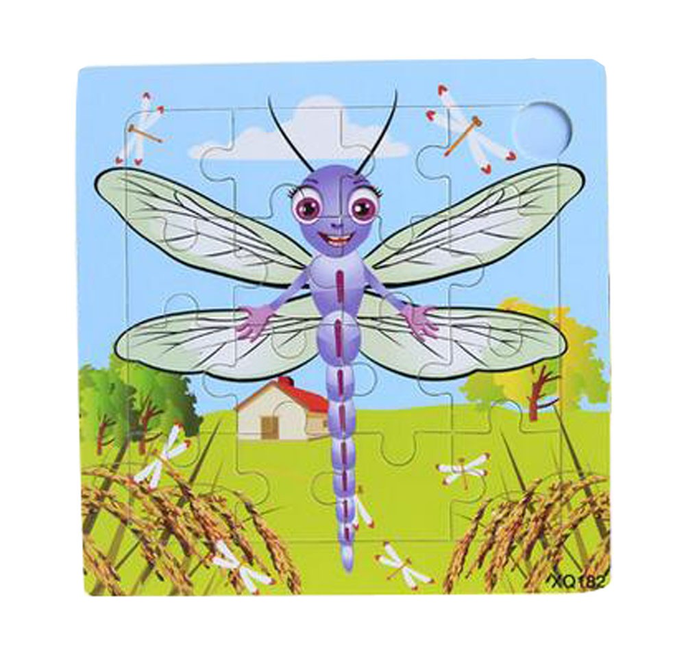 Wooden Puzzle Puzzles Dragonfly Children Puzzles Set Of 2