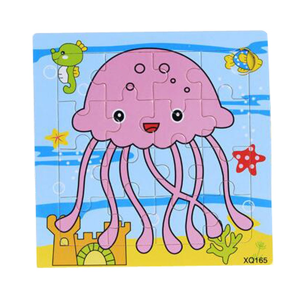 Set Of 2 Cute Jellyfish Children Puzzles Baby Early Educational