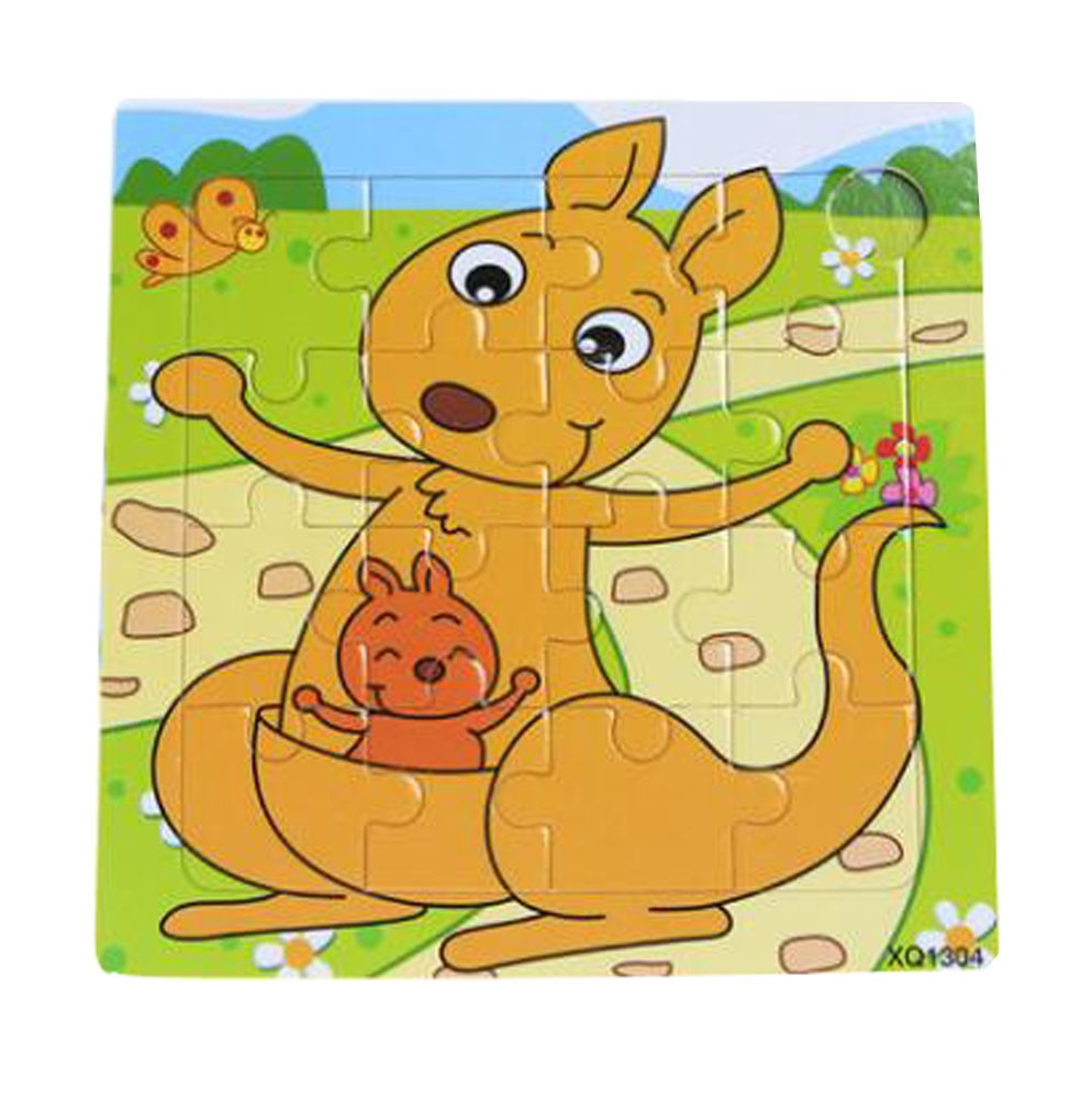 2 Pieces Lovely kangaroo Children Puzzle Puzzles