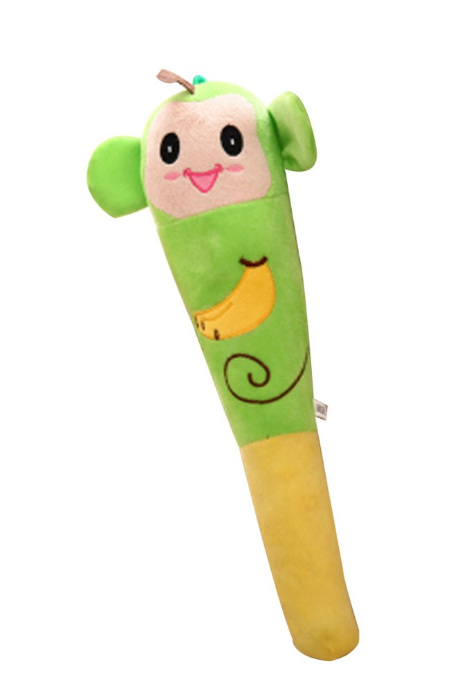 Green Monkey Massage Stick Plush Toy Stuffed Toy 2 Pieces