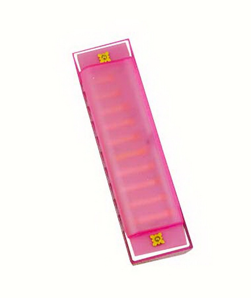 10 Holes Learning Toy Kids Colorful Harmonica Educatial Muscic Toy [Pink]