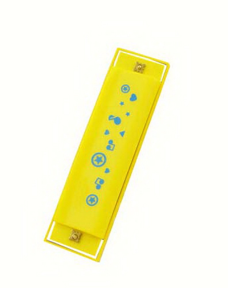 10 Holes Learning Toy Kids Colorful Harmonica Educatial Muscic Toy [Yellow]