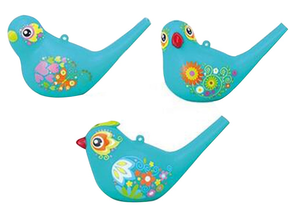 Creative Painting Bird Lovely Whistle Whistle Toys Cyan (Random Style)