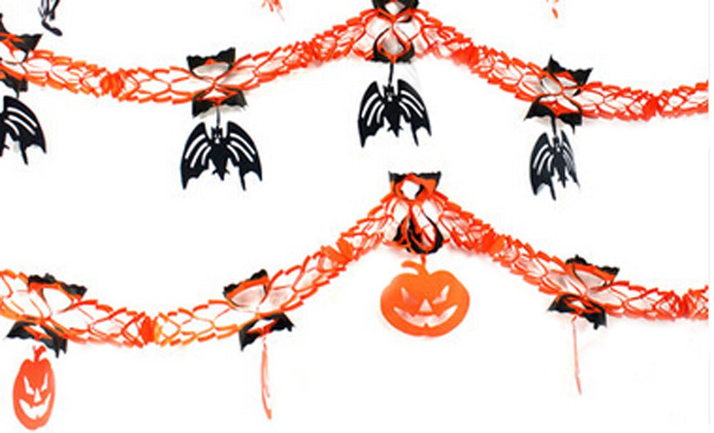 Set of 5 Halloween Paper Garland Decorations Halloween Banners B