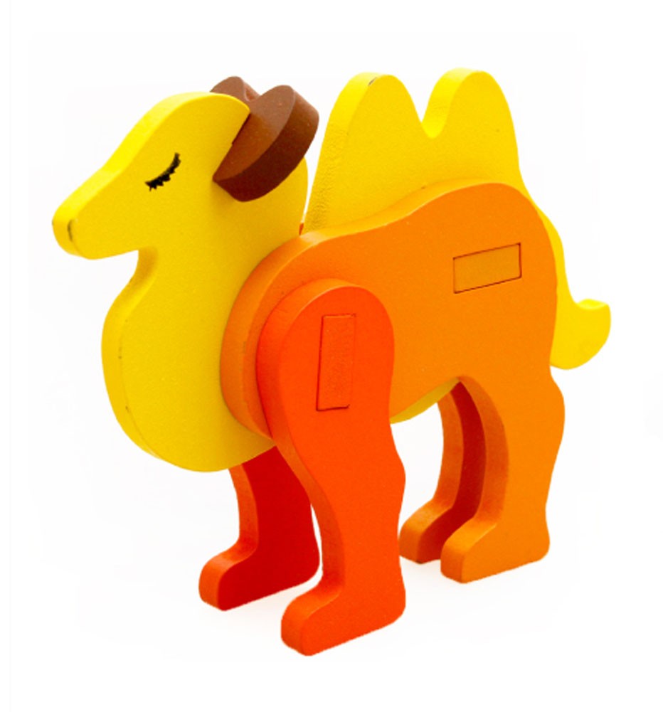 2 Pieces Child 3D Puzzle Jigsaw Puzzle, Camel