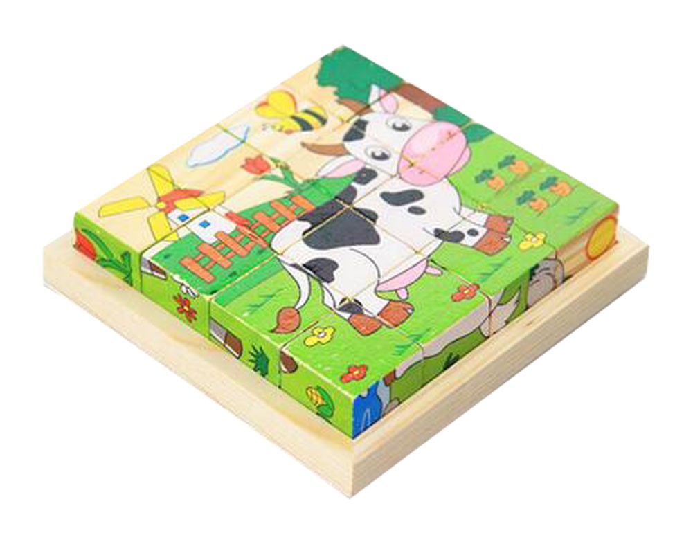 Cute Dairy Cow 3D Jigsaw Puzzle Wooden Puzzle For Children