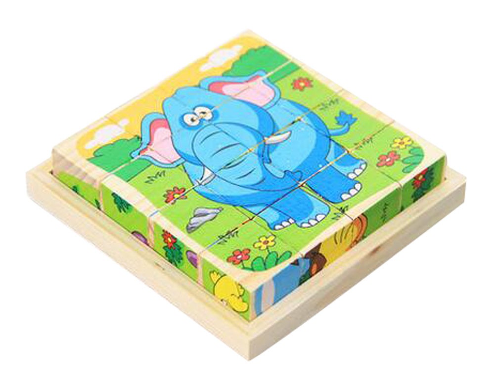 Cartoon Elephant Children 3D Jigsaw Puzzle Wooden Puzzle