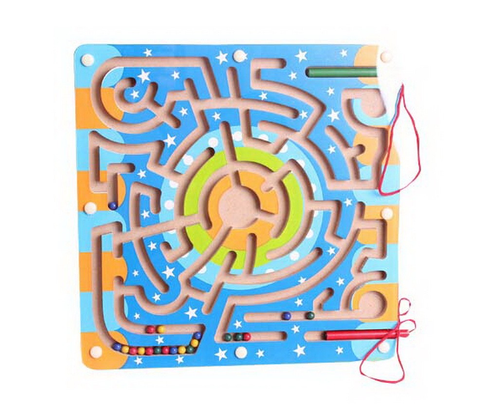 Funny Kids Circle Bead Maze Educational Parent-Child Toy With Magnetic Pen