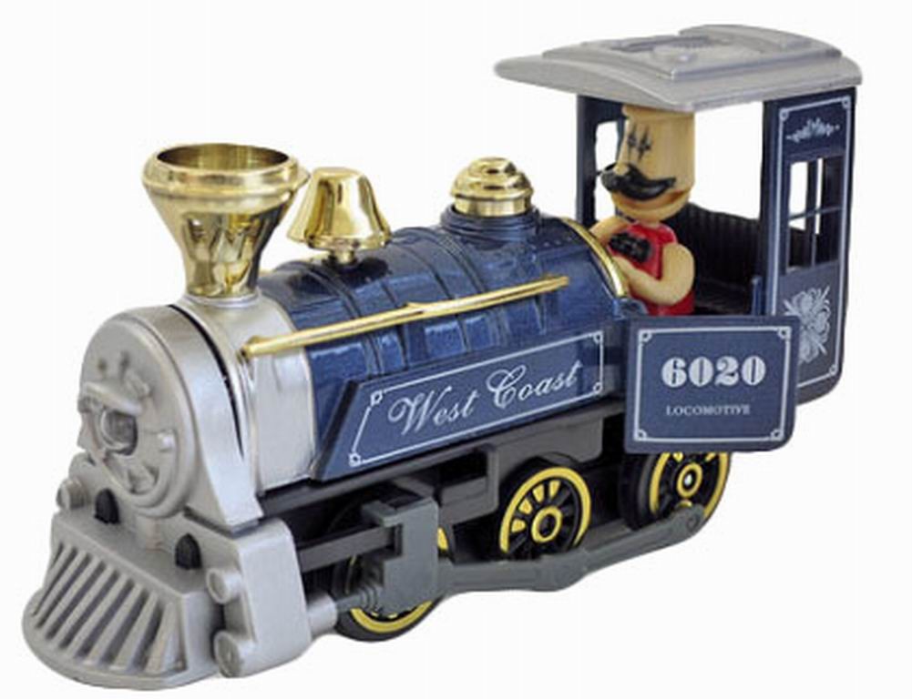 Simulation Locomotive Toy Model Trains Steam Train, BLUE (15*5*17CM)