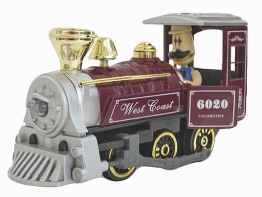 Simulation Locomotive Toy Model Trains Steam Train, Dark Red (15*5*17CM)