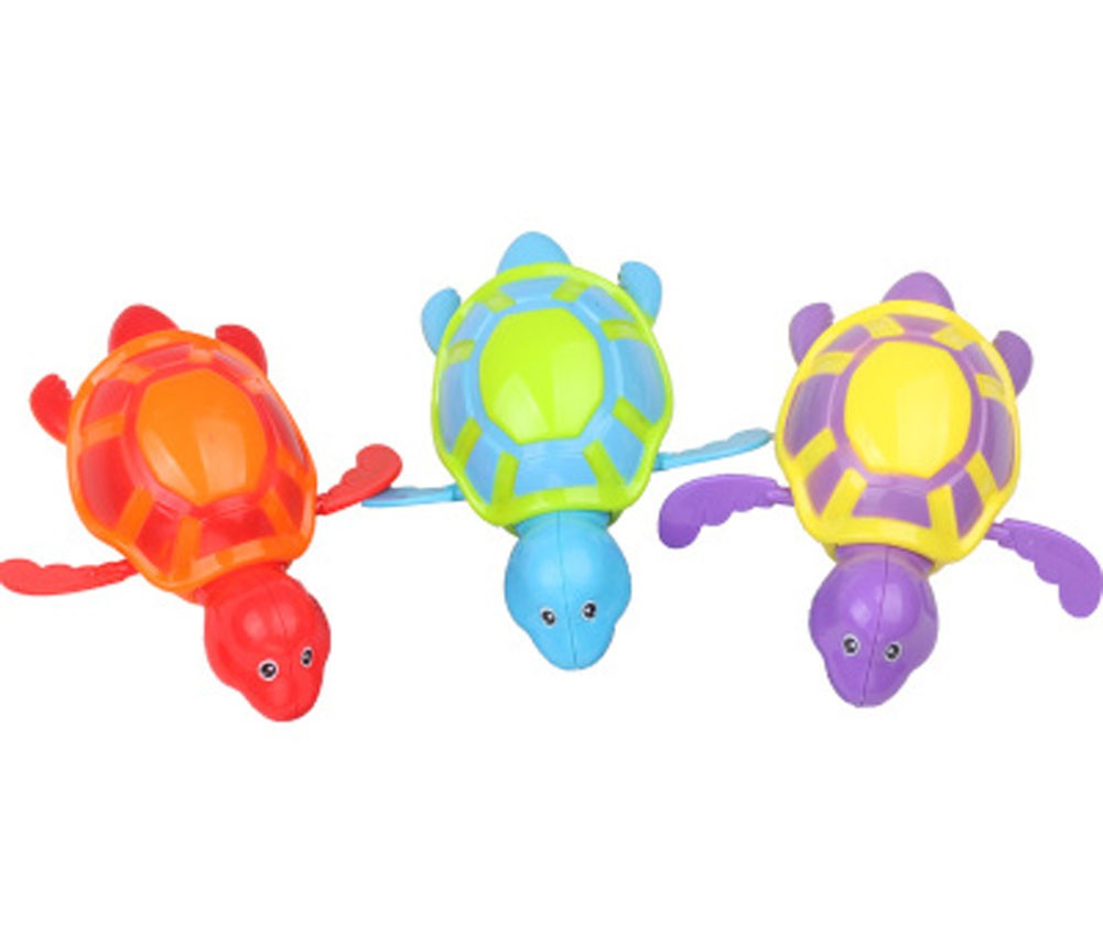 Set Of 4 Baby Bath Clockwork Toys, Tortoise Random Color