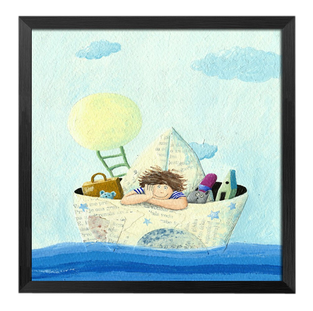 [Travel] Decorative Painting Framed Painting Wall Decor Kids Creative Picture