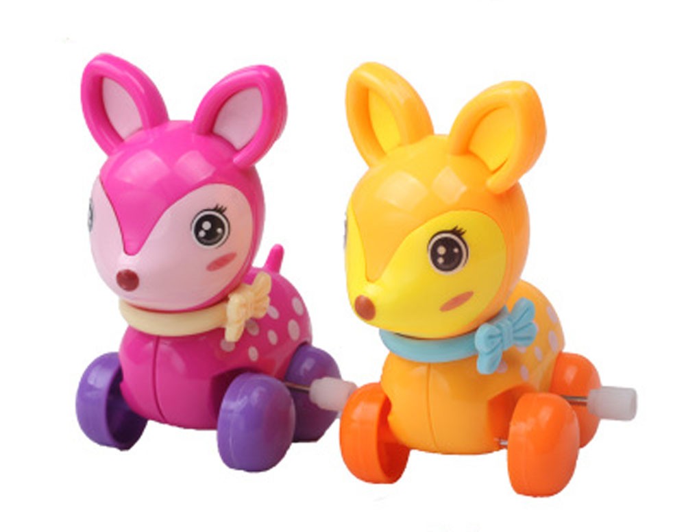 Lovely Deer Wind-Up Toy For Baby/Child(Color Random) Set Of 2