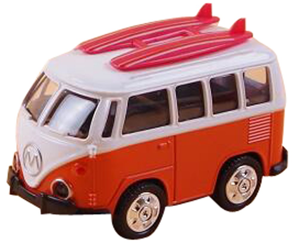 Kid's Toys Mini Metal Car Model The Bus Model Car Toy Orange
