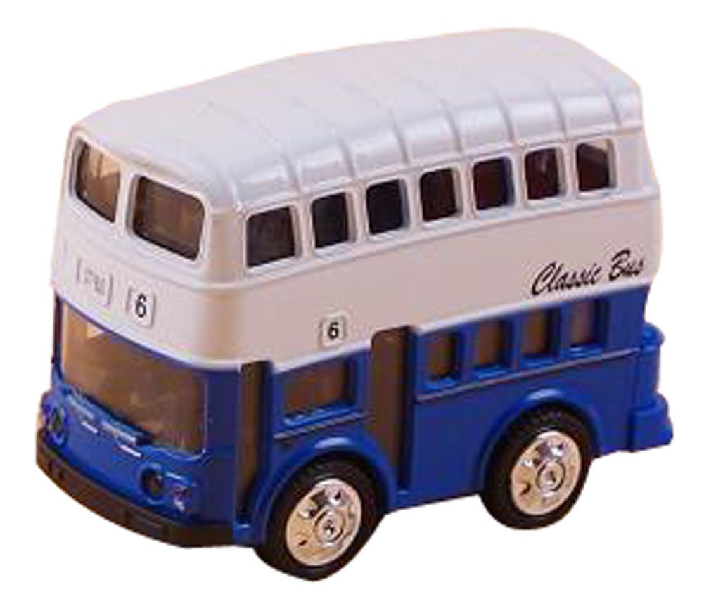 Kid's Toys Mini Metal Car Model The Bus Model Car Toy Blue