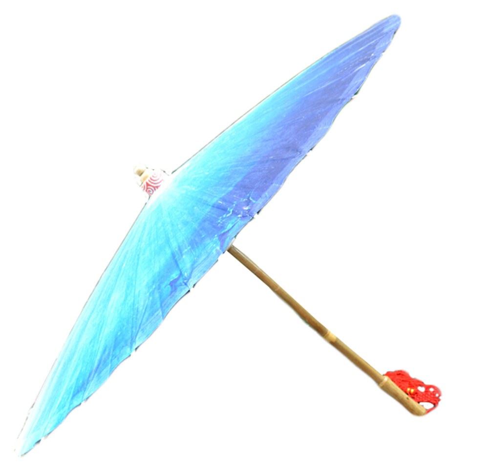 [Blue Impression] Rainproof Handmade Chinese Oil Paper Umbrella 33 inches