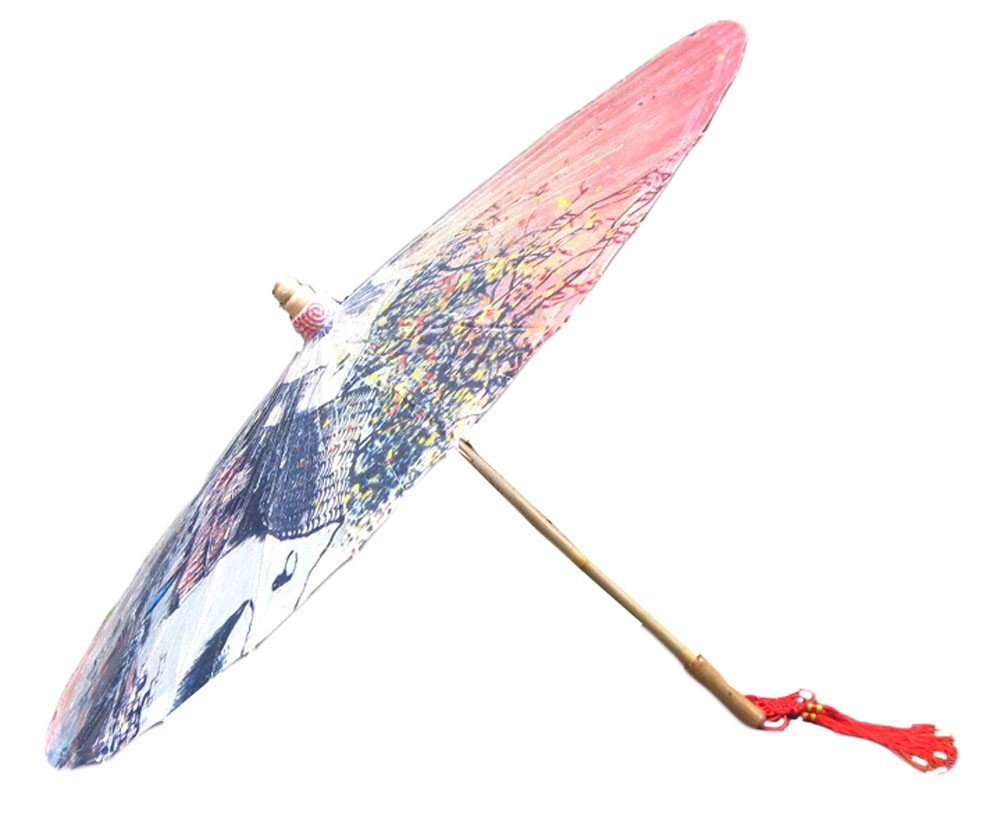 [Wu Town] Rainproof Handmade Chinese Oil Paper Umbrella 33 inches