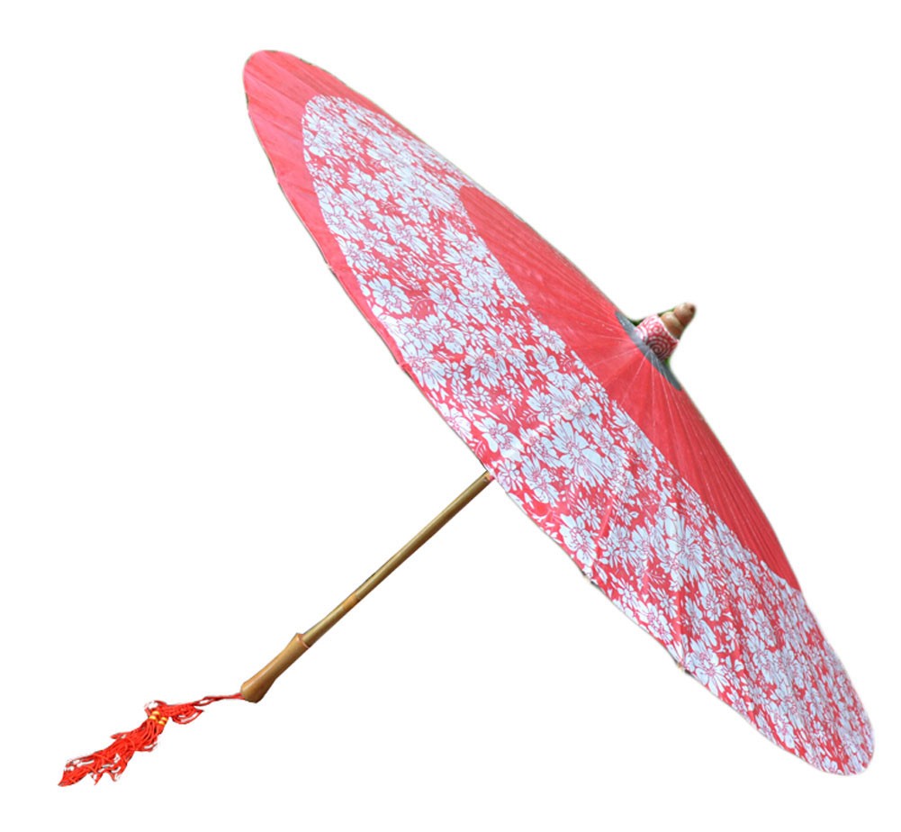 [Cherry Blossoms] Rainproof Handmade Chinese Oil Paper Umbrella 33 inches