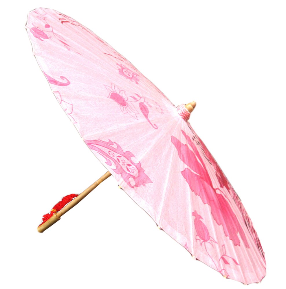 [Rose Design] Rainproof Handmade Chinese Oil Paper Umbrella 33 inches