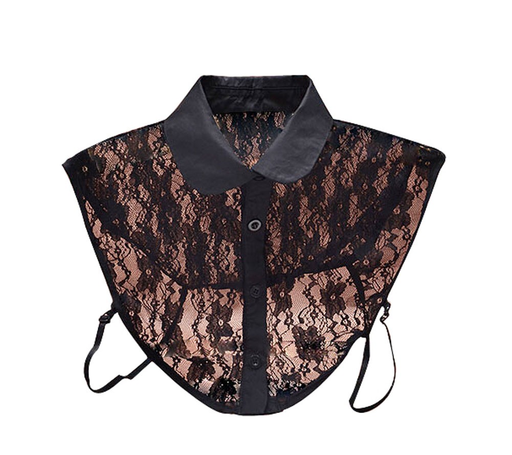 Sexy Fashion Black Lace Detachable Shirt False Collar/Round Corner