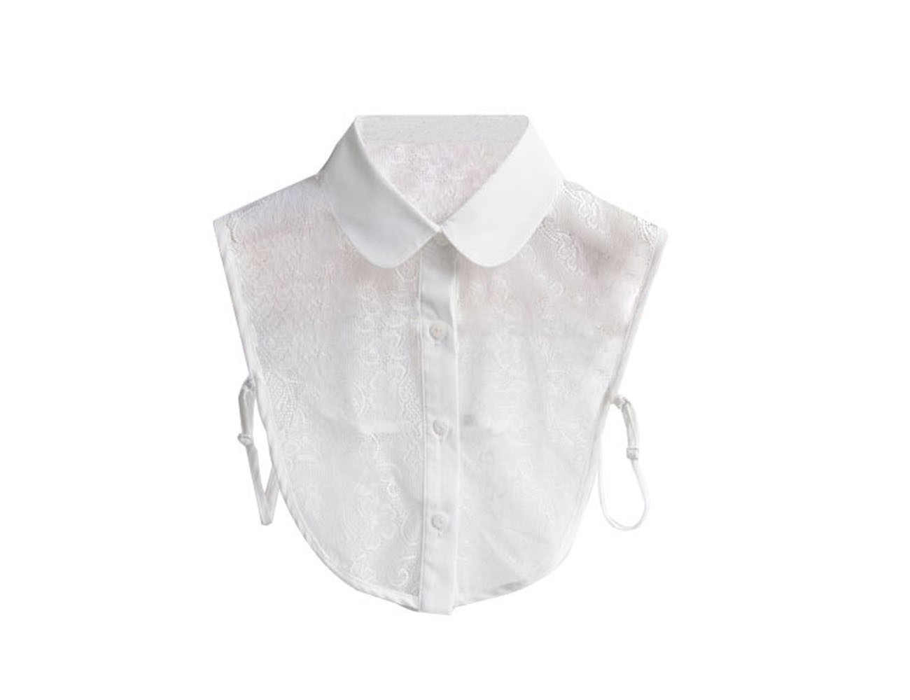 Elegant Fashion White Hollowed-Out Lace Detachable Shirt False Collar