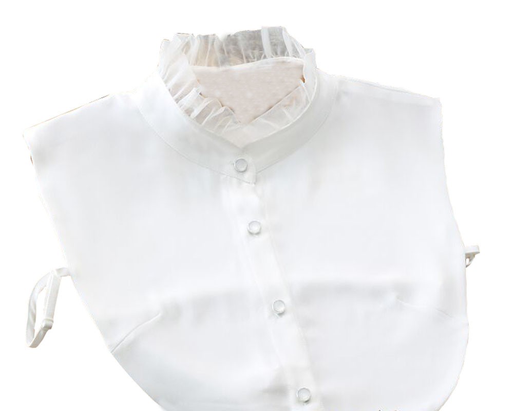Elegant Fashion White Chiffon Detachable Shirt False Collar/Organza False Collar