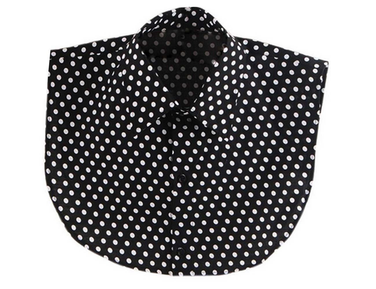Fashion Item/ Black & White Dots Detachable Shirt False Collar