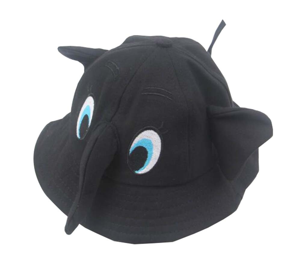 Boys Girls Summer Sun Protection Hat Toddler Cute Elephant Shape Cap, Black