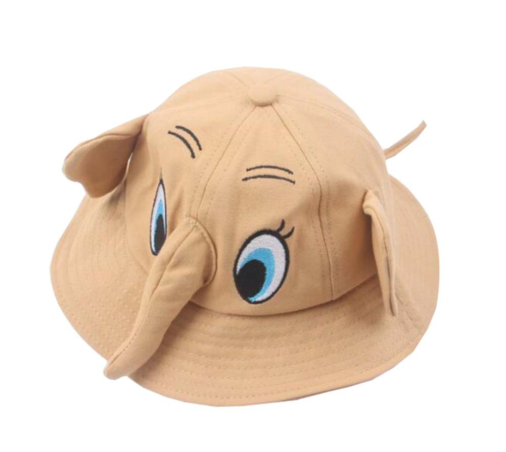 Boys Girls Summer Sun Protection Hat Toddler Cute Elephant Shape Cap, Khaki
