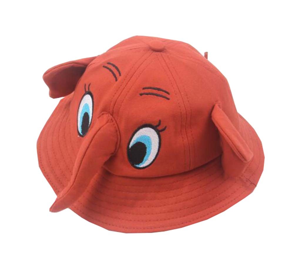 Boys Girls Summer Sun Protection Hat Toddler Cute Elephant Shape Cap, Red