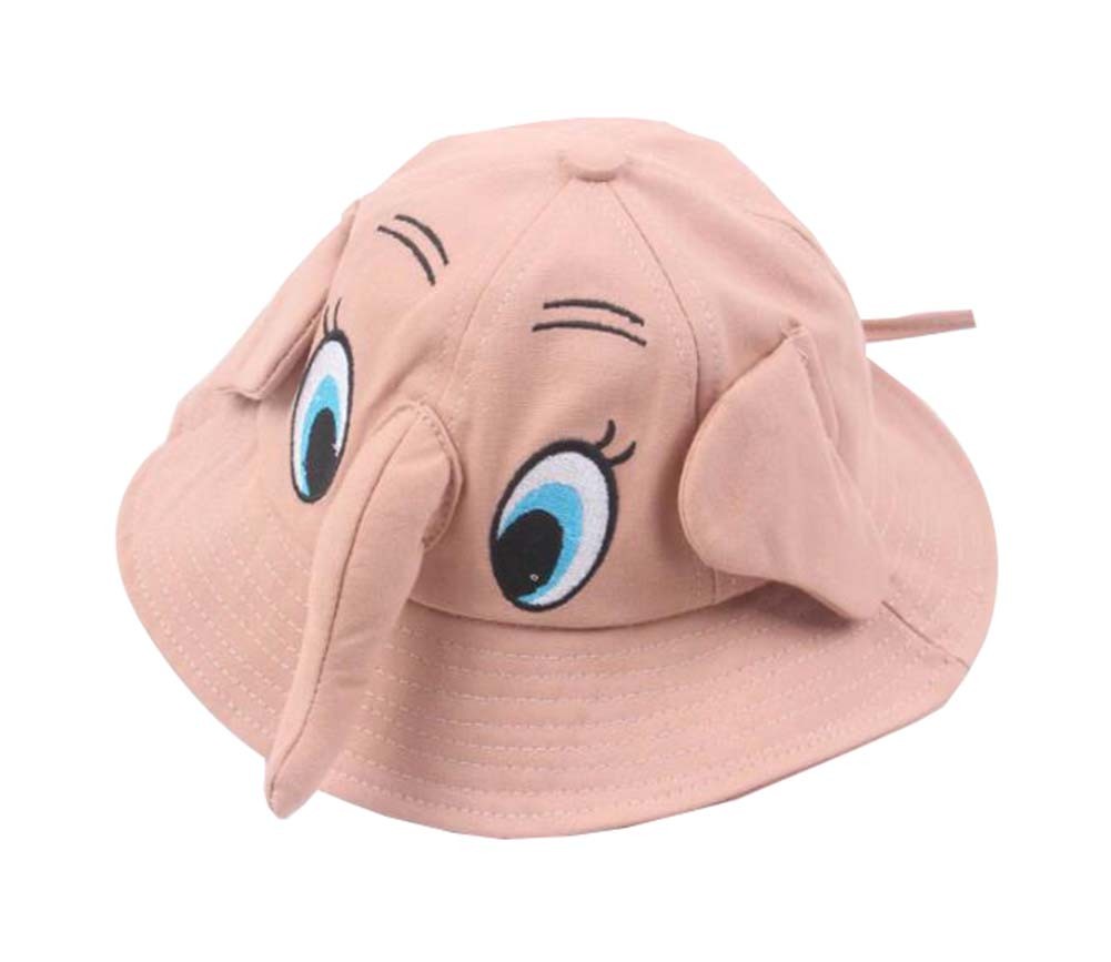 Boys Girls Summer Sun Protection Hat Toddler Cute Elephant Shape Cap, Pink