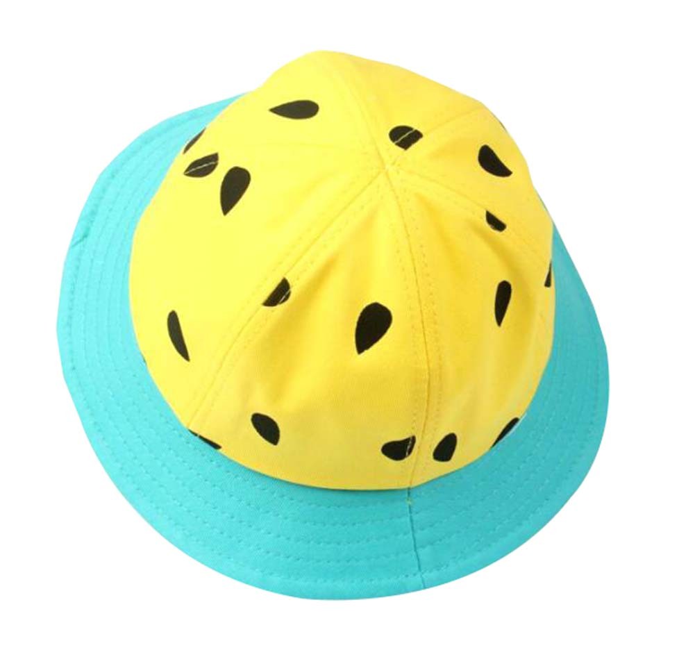 Boys Girls Summer Sun Protection Hat Kids Watermelon Fisherman Hat, Yellow