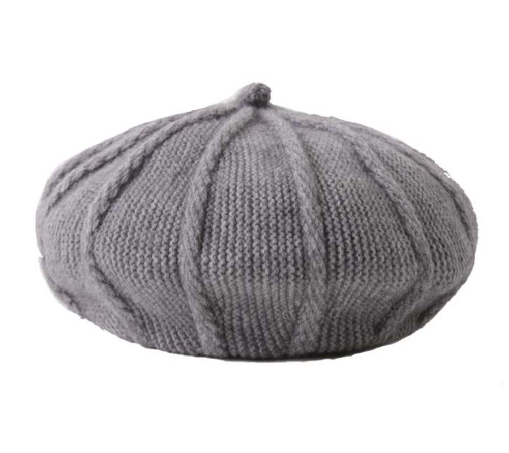 Warm Japanese Style Berets for Adults Flexible Cotton Artist Hat, Gray