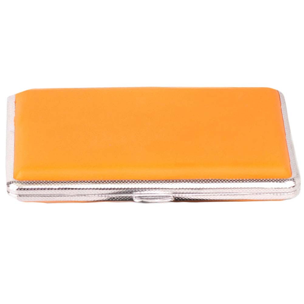 Orange Extended Cigarette Case Exquisite Cig Holder Box Smoking Set