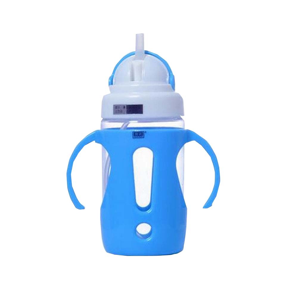 Portable Baby Water Bottle With Handle Useful Kids Training Bottle [Blue]