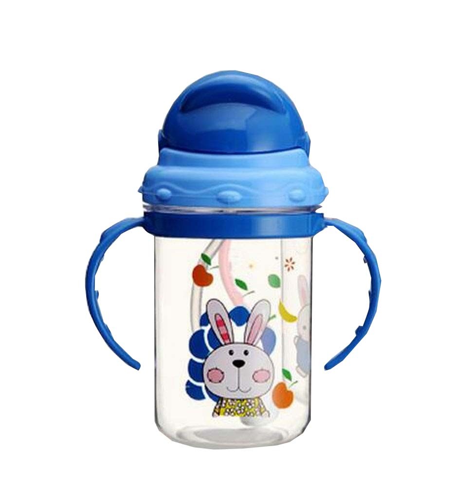 Kids Home Water Bottle With Handles & Lid Useful Baby Drink Cup