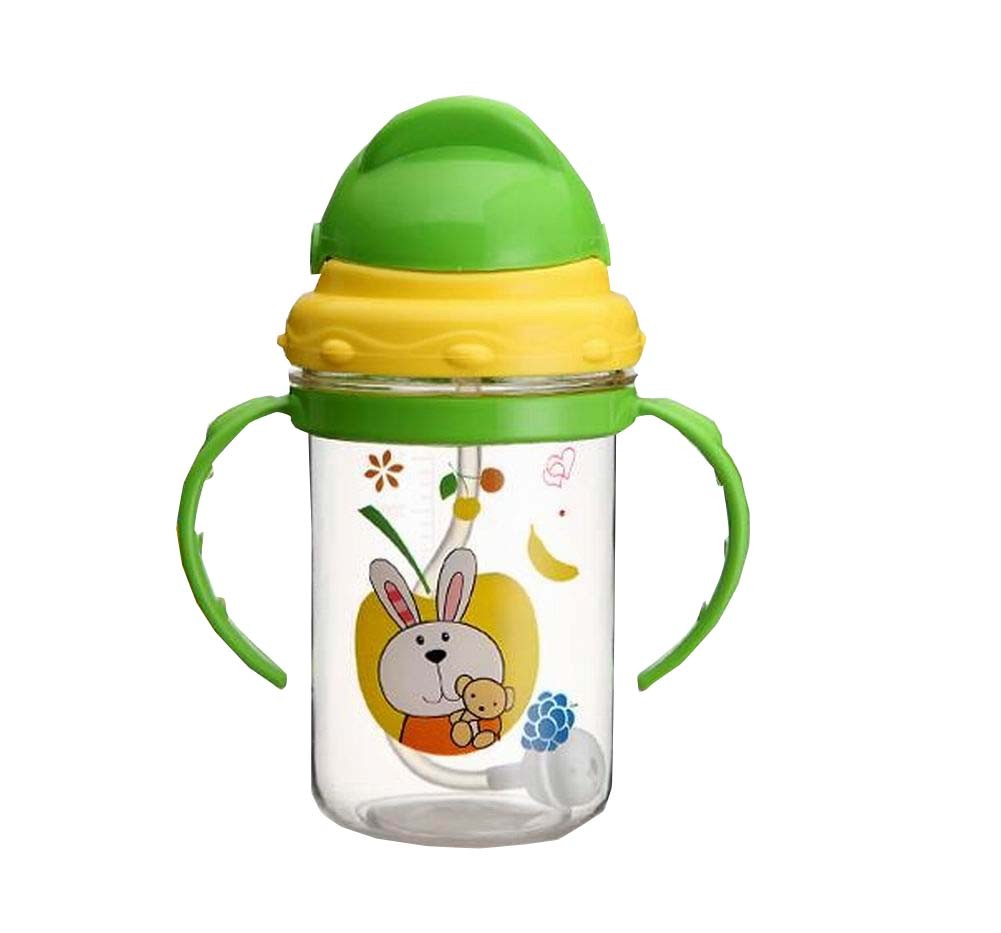 Durable Kids Water Bottle With Straw 280ML Baby Portable Bottle