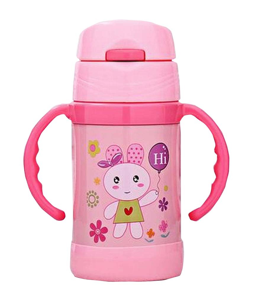 Stainless Steel Infant Baby Straw Vacuum Cup Insulated Bottle 280 ML