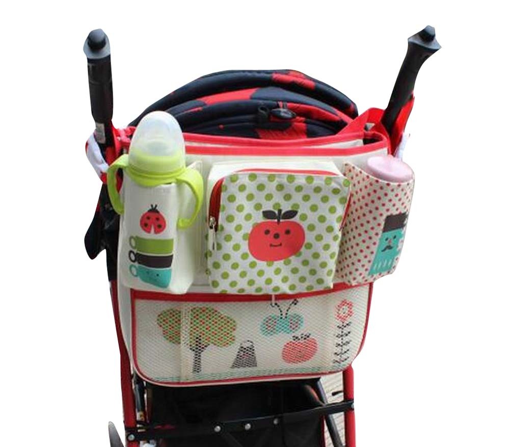 Durable Canvas Baby Stroller/Bed Organizer Storage Bag