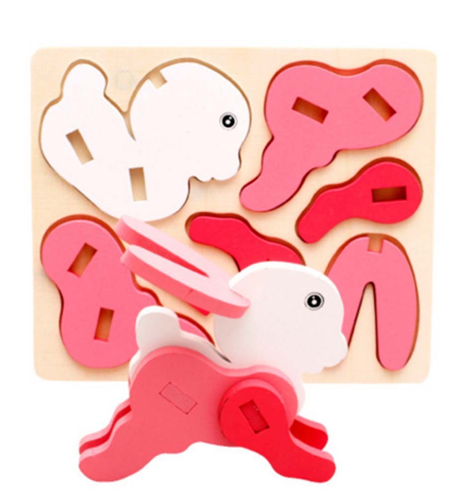 Rabbit  Puzzle Wood Dimensional Puzzle Disassembly(3-6 Years)