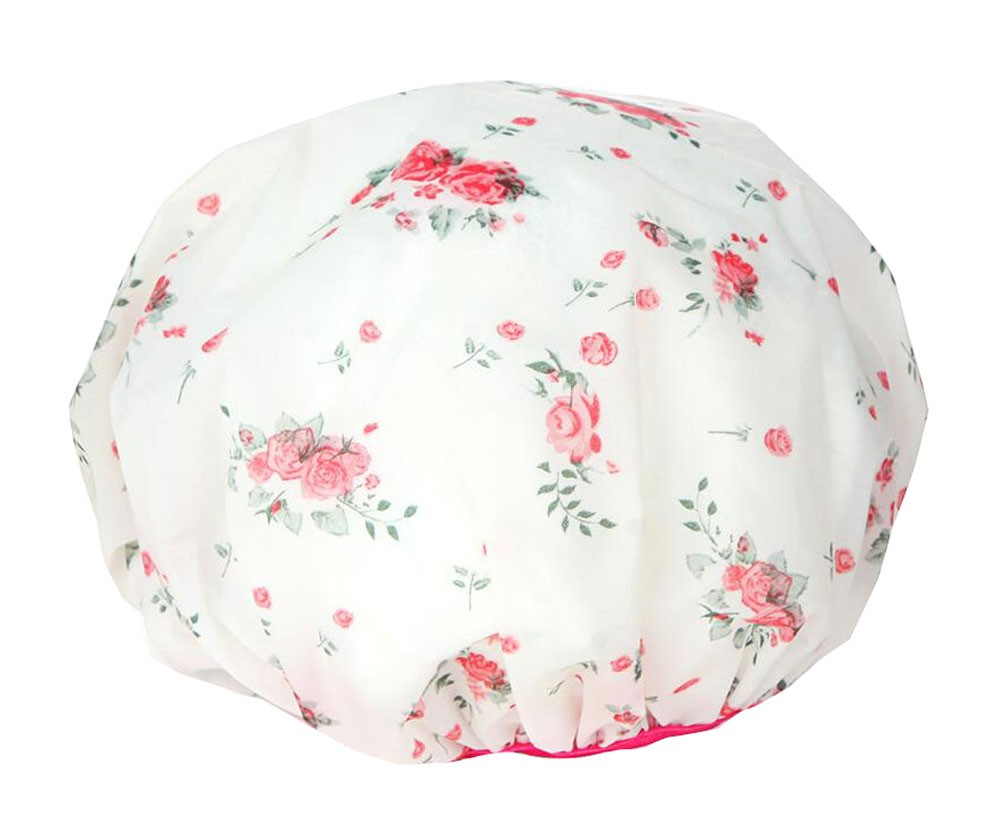 Fashion Design Beautiful Flowers Reusable Shower cap