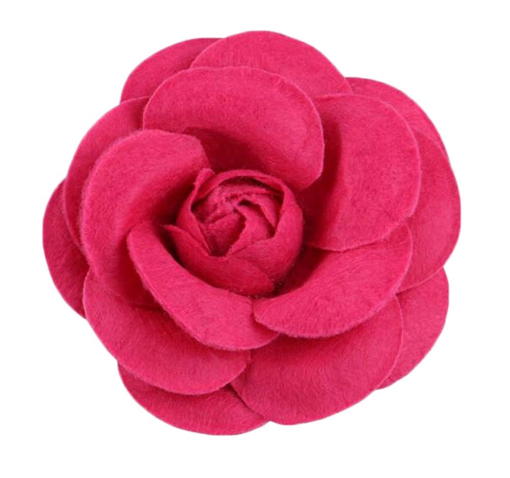 Women Fashion Camellia Flower Elegant Brooch Pin Set of 2