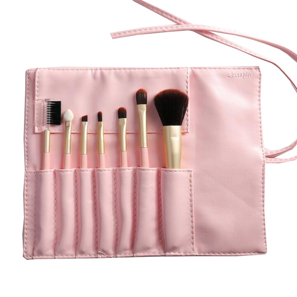 Cosmetics Foundation Blending Blush Eyeliner Face Powder Brush Makeup Brush Kit 5 Pcs