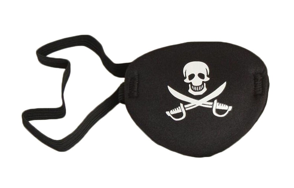 Mutispandex Material Pirate Eye Patch for Adult - Black
